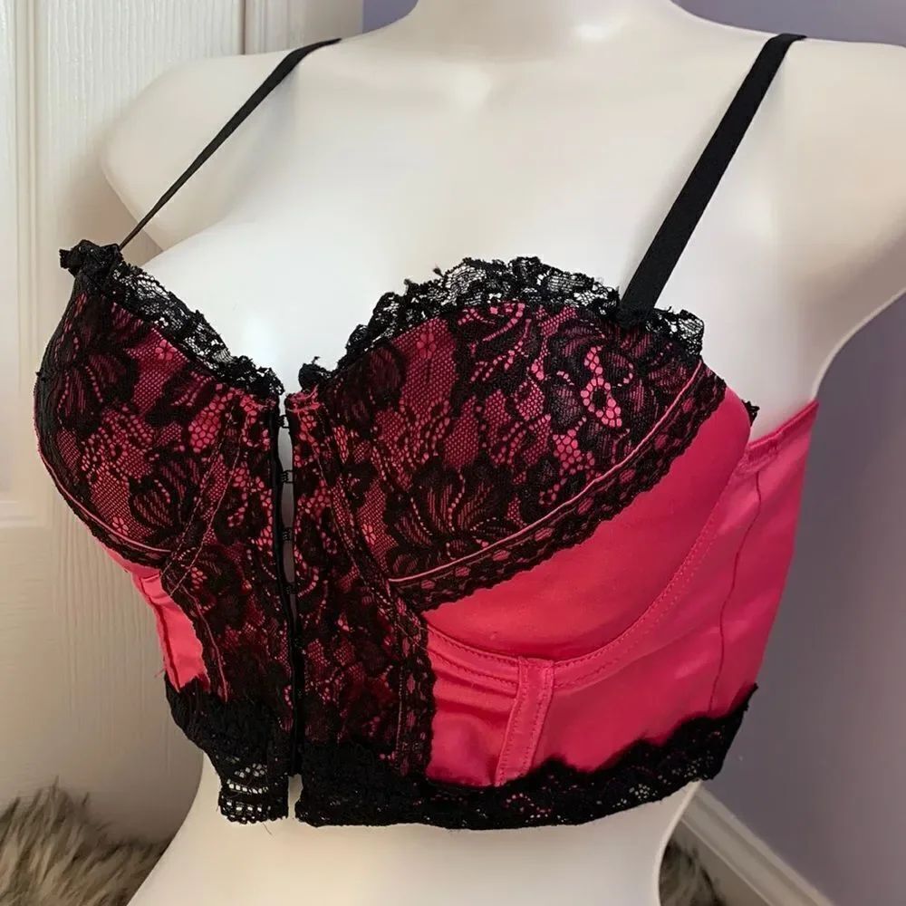 Love Culture Front Close Lace Trim Padded Longline Underwire Bra S